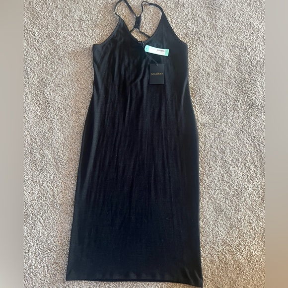 knee length dresses for ladies Kira Ribbed Knit Sleeveless Midi Dress in black